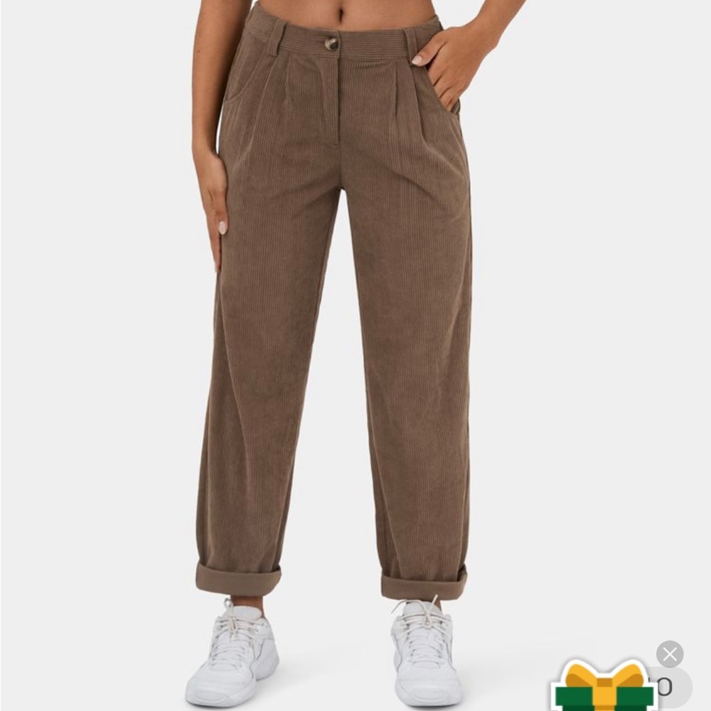 Large brown corduroy casual pants